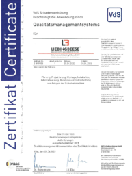 Anwendung eines Qualitätsmanagementsystems bei Sicherheitstechnik Liebing & Beese GmbH in Gera